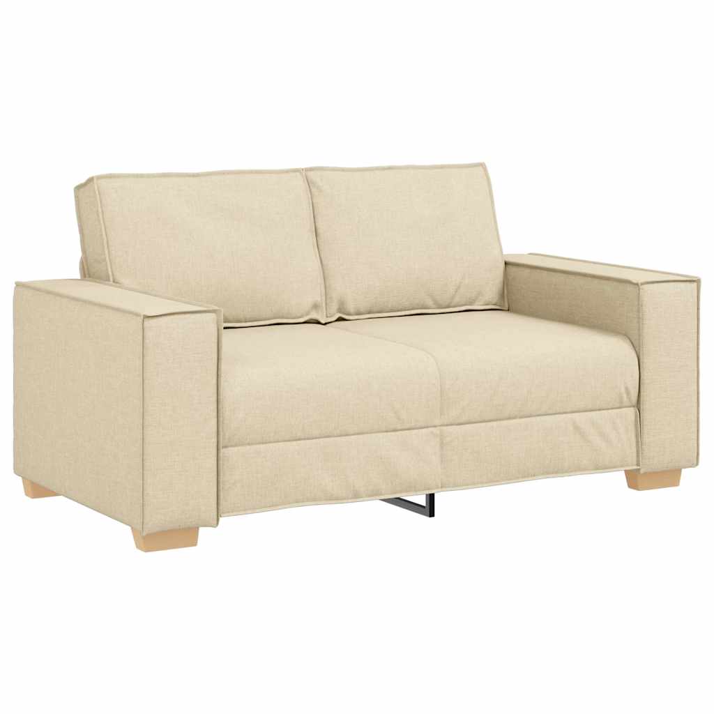 Conjunto de Sofás 3 pcs Creme 220 x 78 x 84 cm tecido