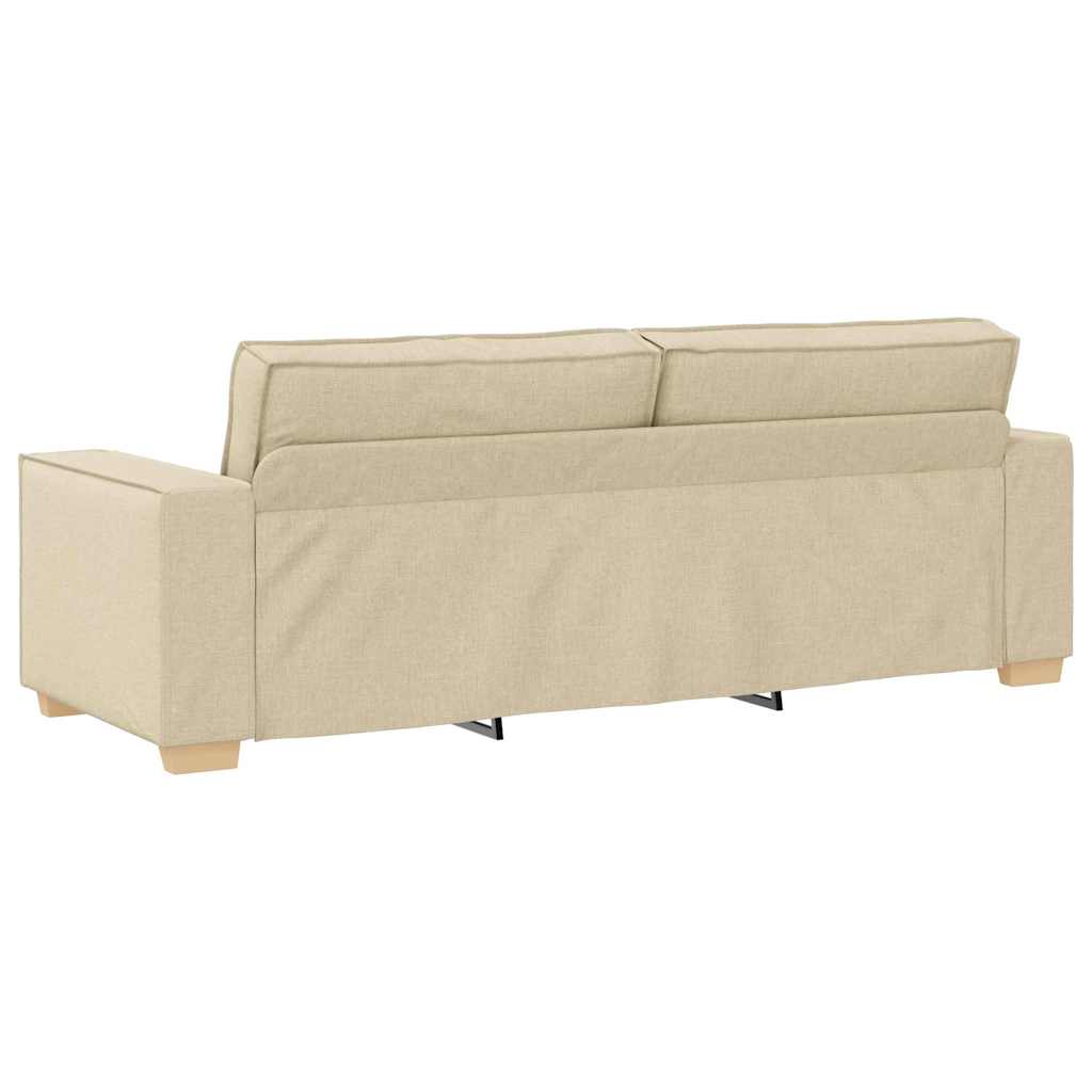 Conjunto de Sofás 3 pcs Creme 220 x 78 x 84 cm tecido