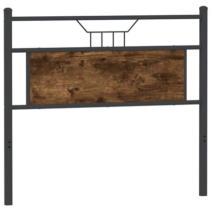 Cabeceira de cama 107 cm derivados madeira/aço carvalho fumado