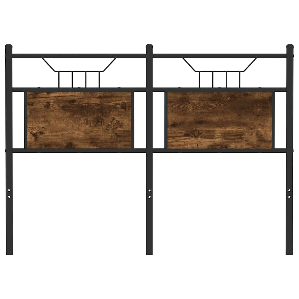 Cabeceira de cama 120 cm derivados madeira/aço carvalho fumado