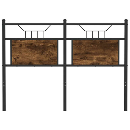 Cabeceira de cama 120 cm derivados madeira/aço carvalho fumado