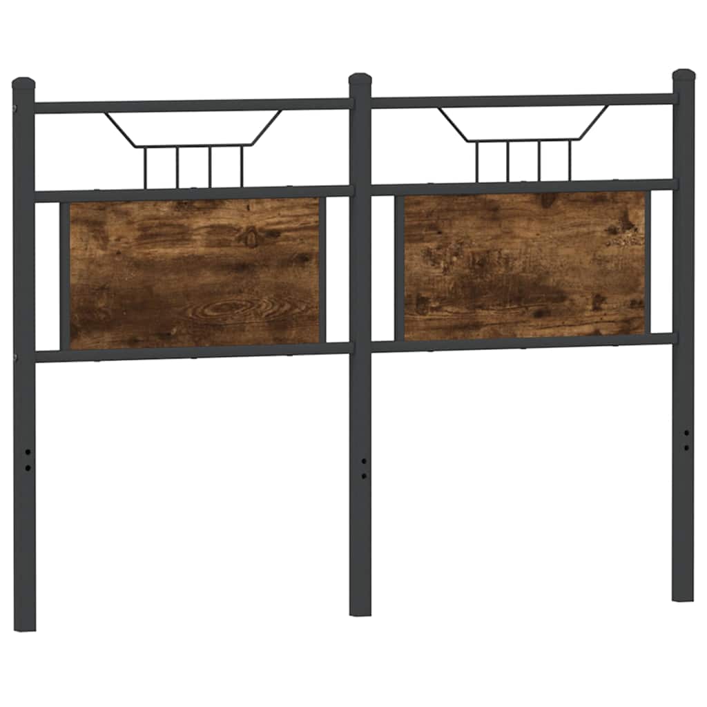 Cabeceira de cama 120 cm derivados madeira/aço carvalho fumado