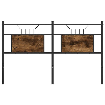 Cabeceira de cama 137 cm derivados madeira/aço carvalho fumado