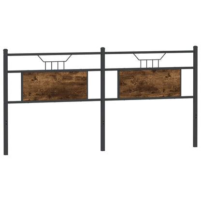 Cabeceira de cama 180 cm derivados madeira/aço carvalho fumado