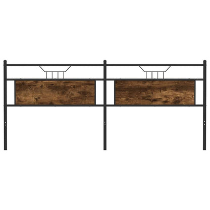 Cabeceira de cama 193 cm derivados madeira/aço carvalho fumado