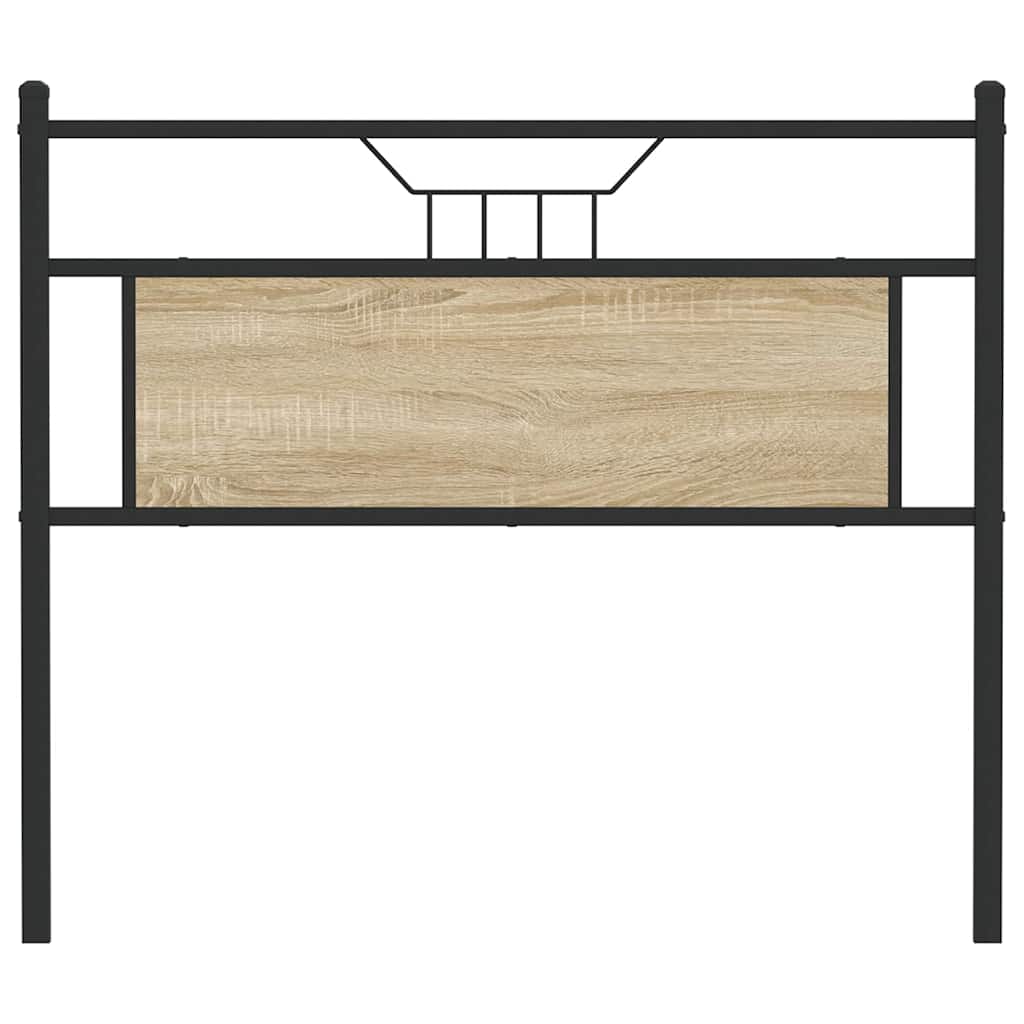 Cabeceira de cama 107 cm derivados madeira/aço carvalho sonoma