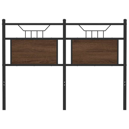 Cabeceira de cama 120cm derivados madeira/aço carvalho castanho
