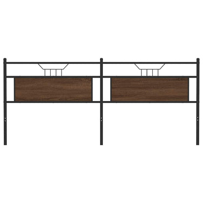 Cabeceira de cama 193cm derivados madeira/aço carvalho castanho
