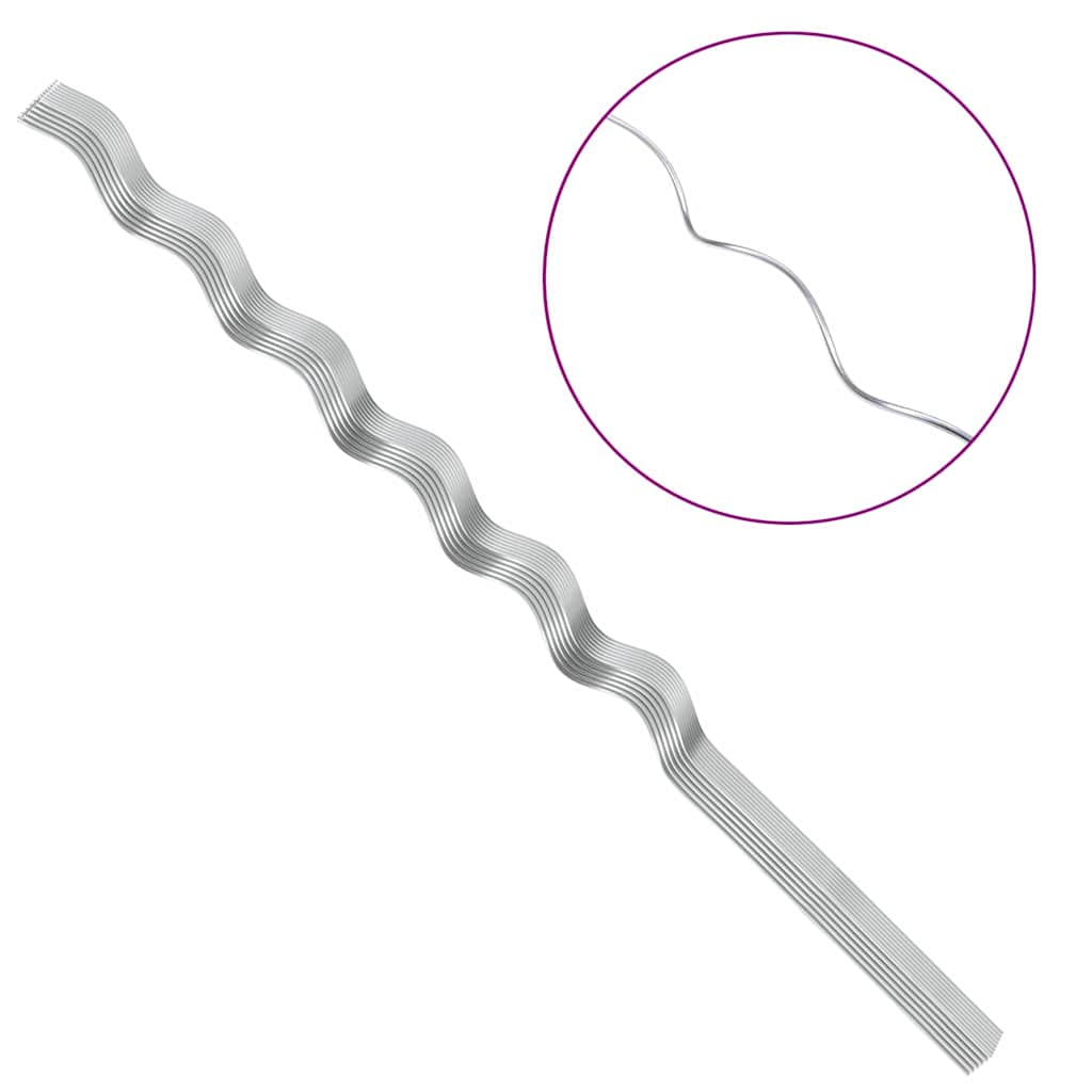 Suportes espirais para plantas 50 pcs Prateado 150 cm