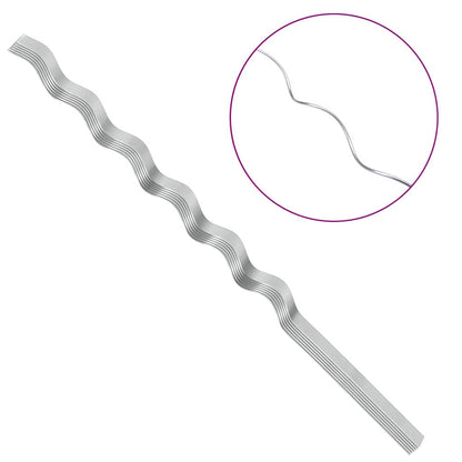 Suportes espirais para plantas 50 pcs Prateado 150 cm
