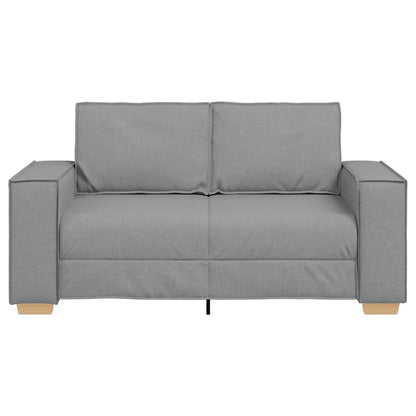 Sofá de 2 lugares cinza claro 120 cm tecido