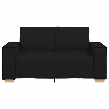 Sofá de 2 lugares preto 120 cm tecido