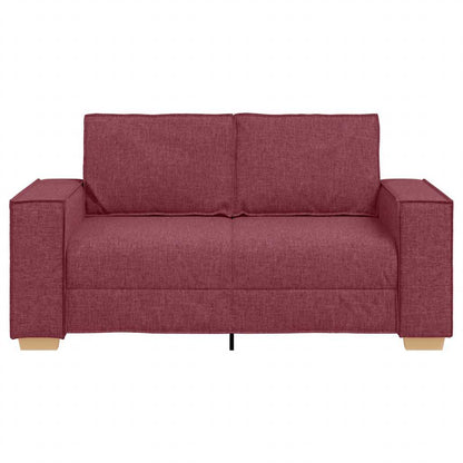 Sofá de 2 lugares, cor vinho, 120 cm, tecido