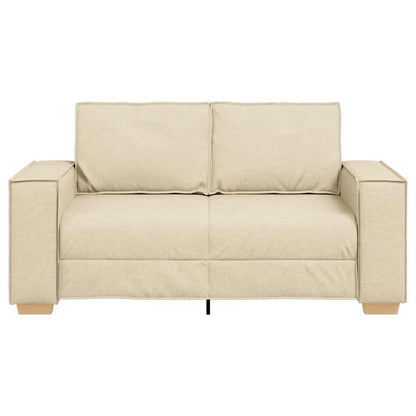 Sofá de 2 lugares em tecido creme 120 cm