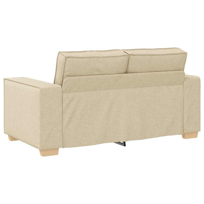 Sofá de 2 lugares em tecido creme 120 cm