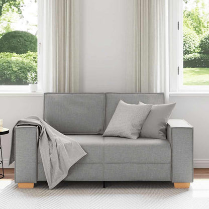 Sofá de 2 lugares cinza nuvem 120 cm tecido