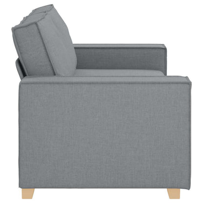 Sofá de 2 lugares cinza claro 140 cm Tecido