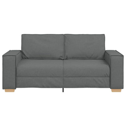 Sofá de 2 lugares cinza escuro 140 cm tecido