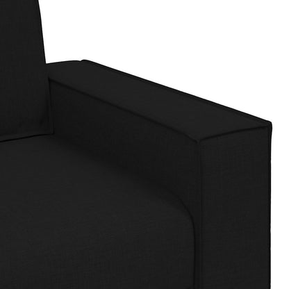 Sofá de 2 lugares preto 140 cm tecido