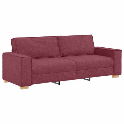 Sofá de 3 lugares, cor vinho, 180 cm, tecido