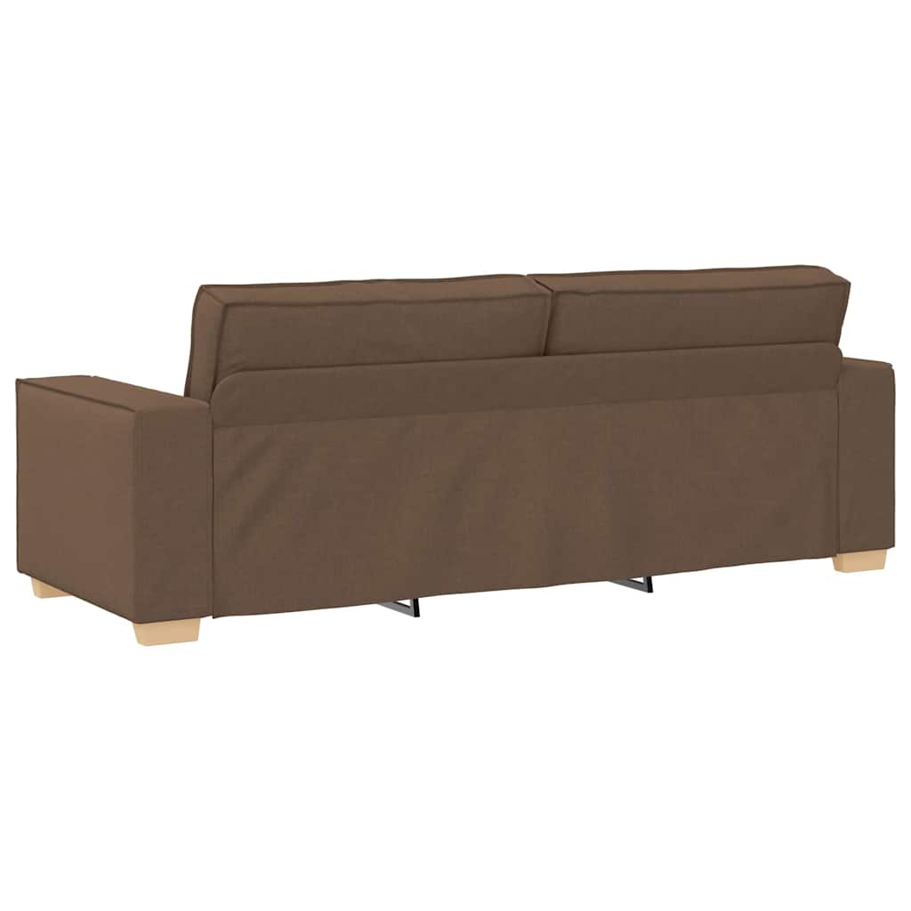 Sofá de 3 lugares marrom 180 cm tecido