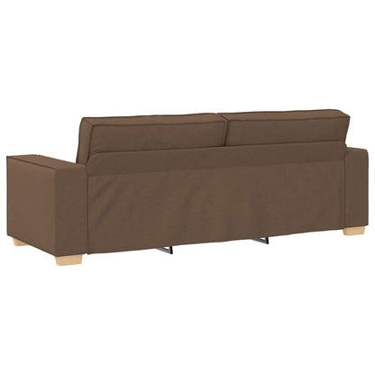 Sofá de 3 lugares marrom 180 cm tecido