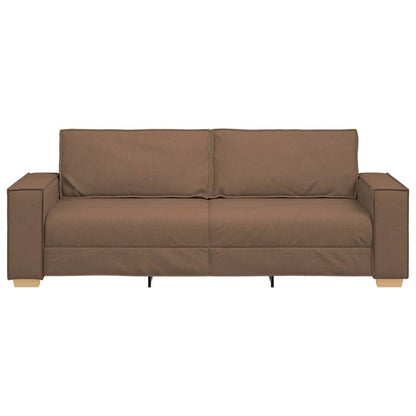 Sofá de 3 lugares marrom 180 cm tecido