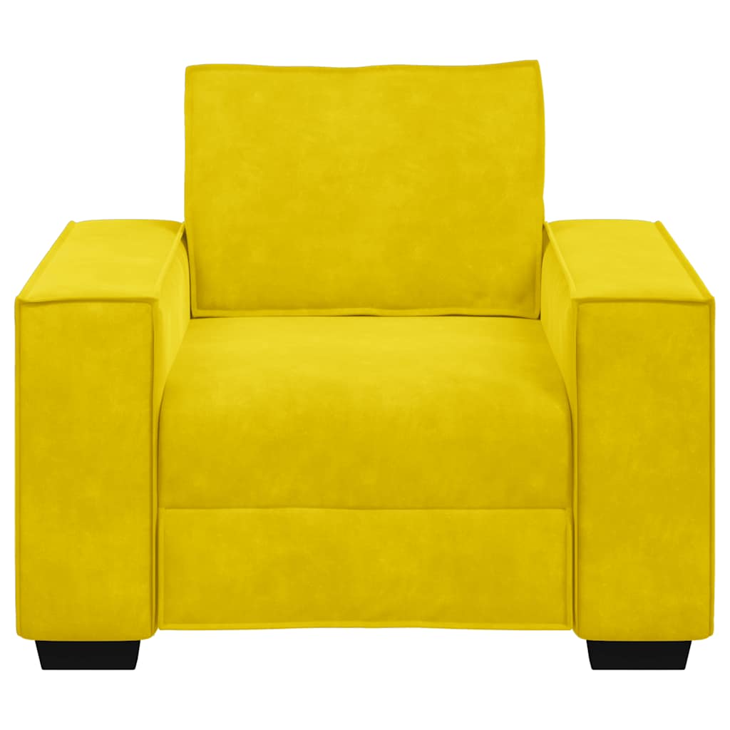Poltrona veludo amarelo