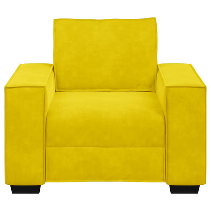 Poltrona veludo amarelo