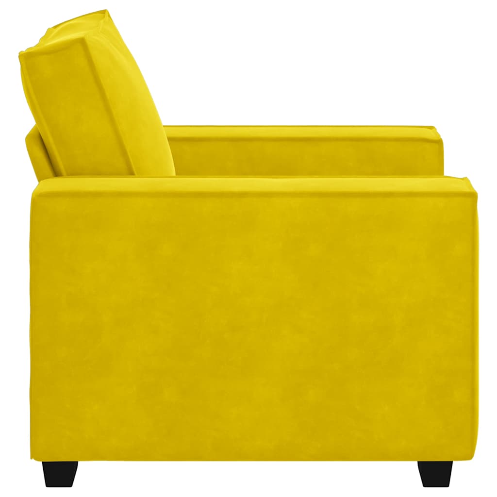 Poltrona veludo amarelo