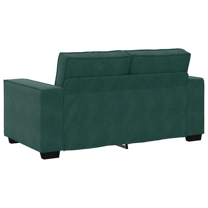 Sofá de 2 lugares 120 cm veludo verde-escuro