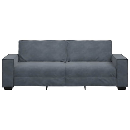 Sofá de 3 lugares 180 cm veludo cinza-escuro