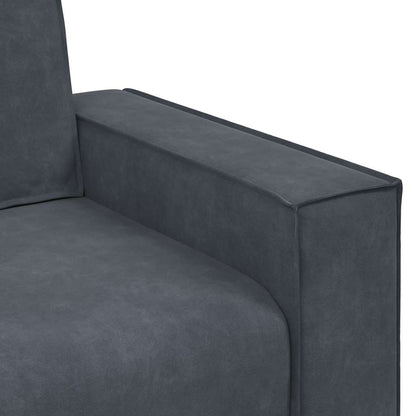 Sofá de 3 lugares 180 cm veludo cinza-escuro