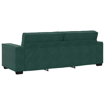 Sofá de 3 lugares 180 cm veludo verde-escuro