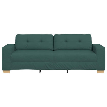 Sofá de dois lugares com almofada Verde-escuro tecido