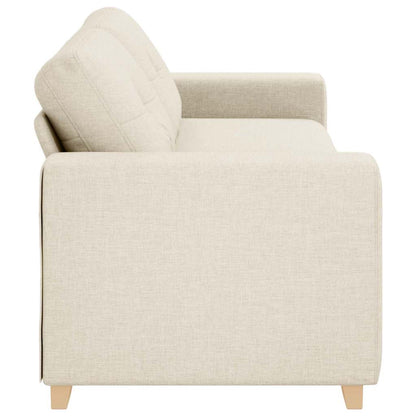 Sofá com almofada com travesseiro Bege 220 x 78 x 84 cm Linho