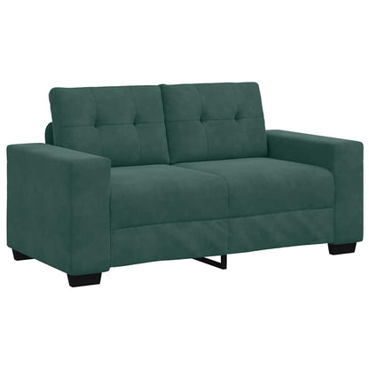 Sofá de dois lugares com almofada Verde-escuro Veludo