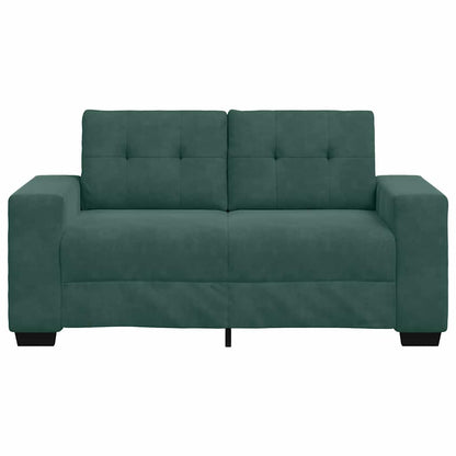 Sofá de dois lugares com almofada Verde-escuro Veludo