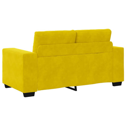 Sofá de dois lugares com almofada Amarelo Veludo