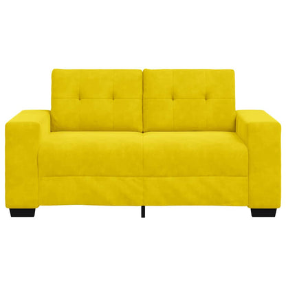 Sofá de dois lugares com almofada Amarelo Veludo