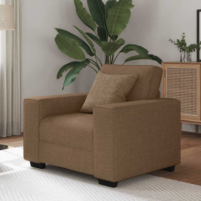 Poltrona tecido castanho