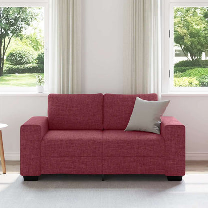 Sofá de 2 lugares tecido 120 cm vermelho tinto