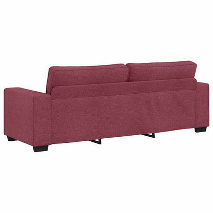 Sofá de 3 lugares tecido 180 cm vermelho tinto