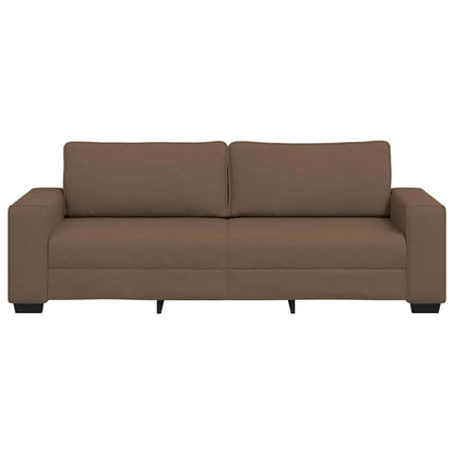 Sofá de 3 lugares tecido 180 cm castanho