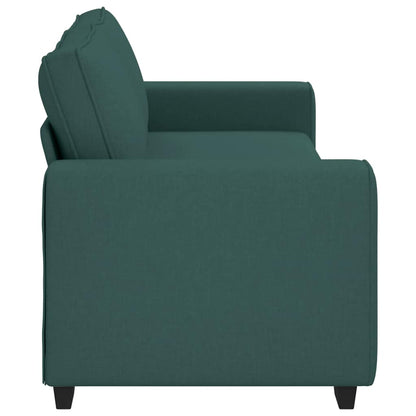 Sofá de 3 lugares 180 cm tecido verde-escuro