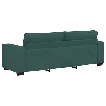 Sofá de 3 lugares 180 cm tecido verde-escuro