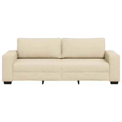 Sofá de 3 lugares tecido 180 cm cor creme