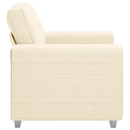 Poltrona tecido corduroy creme