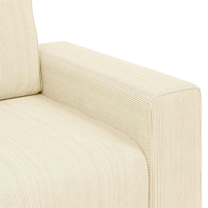 Poltrona tecido corduroy creme