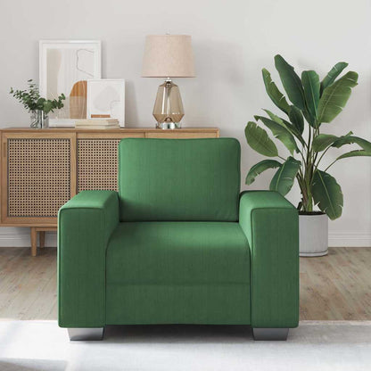 Poltrona tecido corduroy verde escuro